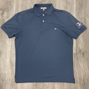 Peter Millar Polo Shirt Womens Small Blue Golf Contemporary Fit Pebble Beach